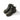 Olive green mid tactical boots with lace-up front, padded collar, and protective side panels