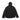 Hooded fleece jacket, full-zip front, zip pockets, black