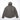 Hooded fleece jacket, full-zip front, zip pockets, gray