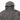 Hooded fleece jacket close-up, drawcord hood, full-zip, gray