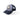 Light gray trucker cap with front logo patch and black mesh side panels