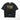 Black crewneck tee with rectangular woodland graphic and small logo text near hem
