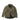Olive fleece jacket with full zip and stand collar, two diagonal zip pockets.