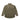 Olive fleece jacket back with full zip and stand collar, hem cinch tabs.
