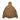 Tan fleece jacket back view with attached hood and side zipper pockets