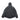 Gray fleece jacket with zip front, attached hood, and side zipper pockets