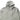 Light gray sweater jacket with zip front and drawstring hood