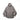 Dark gray sweater jacket with zip front, hood, and side pocket panels