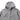 Gray sweater jacket hood with drawstrings and front zipper