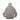 Dark gray sweater jacket back view with hood and zip front