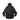 Black hoodie sweater jacket with full zipper, drawstrings, and front utility pockets