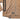 Tan sweater jacket close-up of zip pocket and brand label