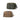 Camouflage and tan utility pouches, each with MOLLE panels and zip closure