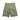 Olive green cargo shorts with belt loops, button front, and side flap pockets.