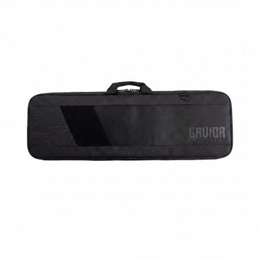Black single rifle case with black panel, top handle, and SAVIOR Equipment logo