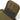 Hook-back backing panel on tan pistol holster with black padded section and stitched webbing