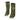 Long green mottled camo gaiter pair with top strap buckle and drawstring hem