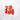 White souvenir T-shirt with embroidered red Chinese characters on the chest