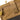 Tan medical pouch panel with hook-and-loop area and reinforced stitching