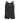 Women's tank top in black with gray contrast shoulders and small front logo.