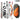 Two-tone 25L recurve takedown backpack in hunter orange and gray, shown with archery parts