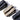Multicam and black double pistol magazine pouches with two flaps each