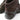 Mid tactical boots heel and ankle view, dark brown upper and grey sole