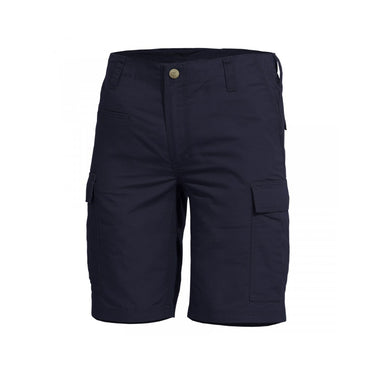 Men's cargo BDU shorts in dark navy with button waist and side pockets
