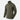 Combat shirt with hood, olive front, textured camo sleeves, quarter-zip