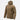 Tan hybrid fleece jacket with full zip, hood, and chest pocket