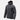 Dark gray hybrid fleece jacket with full zip, hood, and chest pocket