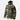 Camouflage hybrid fleece jacket with full zip, hood, and chest pocket