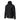 Black hooded full-zip fleece jacket with stand collar and front zip pockets