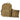 Compact pistol backpack in tan with open front pouch and zip compartments.