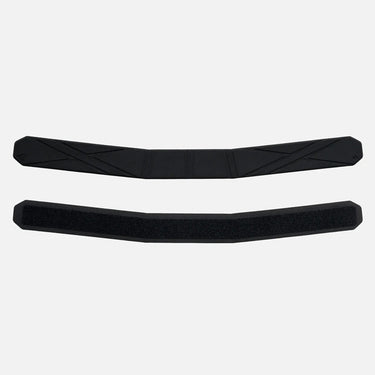 Black belt comfort pad loop insert with textured center and curved strap ends