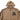 Tan zip-up hoodie with hood, front zipper, and Alpha Omega chest logo