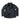 Navy softshell jacket with full-zip front, stand collar, and hood