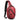 Crimson crossbody sling bag with front zip pocket, side details, and adjustable strap