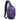 Indigo crossbody sling bag with front zip pocket, side zippers, and adjustable strap