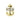 Gold-tone anchor USN chief miniature pin with crown