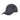 Washed dark gray trucker cap with curved brim and top button