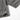 Gray jacket sleeve detail with elastic cuff and stitched hem band