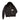 Goatskin flight jacket with dark shearling-style removable collar and front zipper