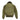 Olive green nylon bomber jacket back view with ribbed cuffs and hem