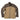 Two-tone softshell jacket with hood, tan body, dark brown sleeves, full zip
