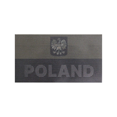 Subdued IR Poland flag patch with eagle emblem and POLAND lettering