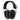 Electronic ear protection headphones with all-black ear cups and mesh headband