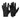 Black short tactical gloves with padded knuckles and wrist strap