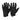 Black tactical hard gloves with padded palm and knuckle reinforcements, finger grips