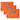 Hunter Orange pistol sleeve set of 3 with front ID window and zip pull tabs